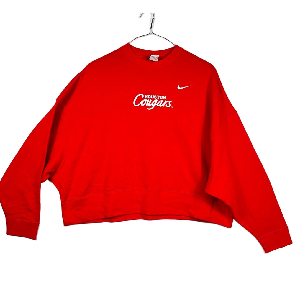 Nike Red Houston Cougars Dugout Club Crewneck Sweatshirt Size XL